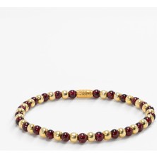 Meks Jewels 17,4 Karat Garnet Taşlı Gümüş Bileklik