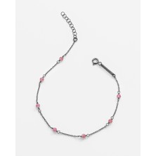 1,15 Karat Pembe Turmalin Taşlı Gümüş Serenity Bileklik