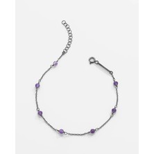 1,6 Karat Ametist Taşlı Gümüş Serenity Bileklik