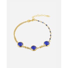 Meks Jewels Lapis Taşlı Gümüş Bileklik