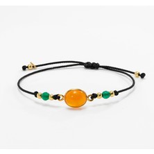 4,7 Karat Değerinde Doğal Carnellian Taşlı Argentum Bileklik