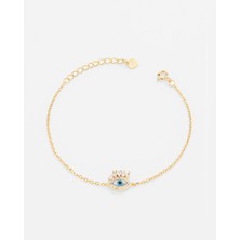 Meks Jewels Sedef Taşlı Gümüş Göz Bileklik