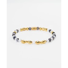 Iyolit ve Kristal Kuvars Taşlı Gümüş Bileklik