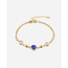 Meks Jewels Lapis Taşlı Gümüş Bileklik