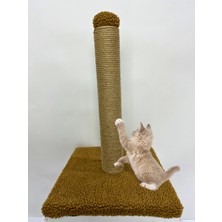 Koman Pontika Peluş Dokulu Yumuşacık Tekli Tırmalama Standart Boy Kedi Tırmalama Tahtası 42 cm Soft Sevilen Renkler