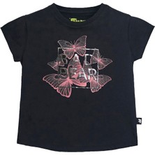 Bad Bear Miracle Siyah Baskılı Kız Çocuk Tişört