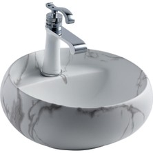 Lena Tezgah Üstü Lavabo (Beyaz Mermer) EH-4660M6