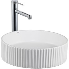 Lena Tezgah Üstü Lavabo (Beyaz) E-W1001MB