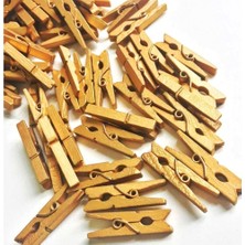 100'LÜ Gold Ahşap Mandal 2.5cm (10'lu PAKET-1000 Adet)