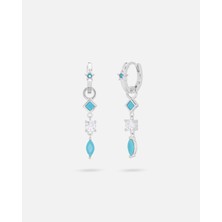 Meks Jewels Firuze Taşlı Gümüş Küpe