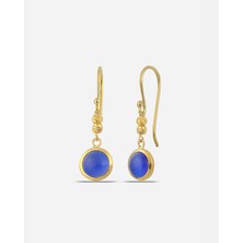 Meks Jewels Lapis Taşlı Gümüş Küpe