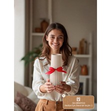 Modern Dekoratif Vazo – Minimalist Tasarım, 18  cm  , Çok Amaçlı Dekoratif Vazo (Renk Seçenekli) Özel Üretim