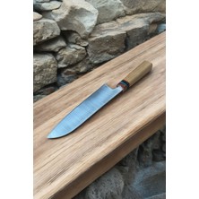 Thorin  32CM,EL Yapımı,santoku Japon MODELI,4034 Çelik,ahşap Sap Epoksi Önlük Şef Bıçağı