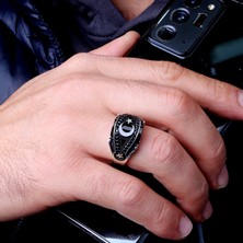 Takı925 925 Ayar Mikro Taşlı Ayyıldız Model Yüzük