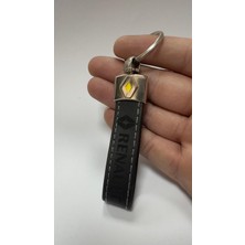 Stilix Garage Renault ile Uyumlu ve Logolu Anahtarlık (Siyah)
