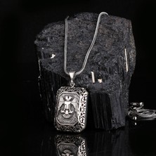 Takı925 925 Ayar Gümüş Çift Başlı Selçuklu Kartalı Motifli Kolye