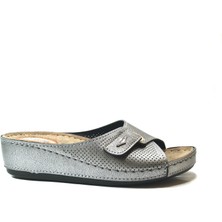 Onlo Ayakkabı ARYN.701 Gri Anatomik Jel Taban Günlük Kadın Anne Terlik