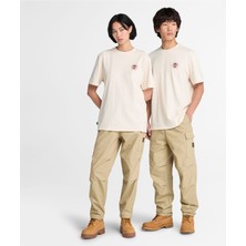 Timberland Washed Boot Lab Back Graphic Tee Erkek Bej Tshirt TB0A6DPDCR31