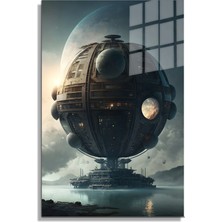 Marsilyan Space/uzay Yapay Zeka Özel Tasarım Cam Tablo Ofis, Mutfak Çocuk Odası, Salon 12