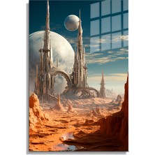 Marsilyan Space/uzay Yapay Zeka Özel Tasarım Cam Tablo Ofis, Mutfak Çocuk Odası, Salon 19