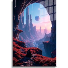 Marsilyan Space/uzay Yapay Zeka Özel Tasarım Cam Tablo Ofis, Mutfak Çocuk Odası, Salon 22