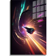 Marsilyan Space/uzay Yapay Zeka Özel Tasarım Cam Tablo Ofis, Mutfak Çocuk Odası, Salon 105