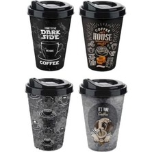 Ozcmax Kahve Bardağı - Kapaklı Desenli 650 ml - 1 Adet