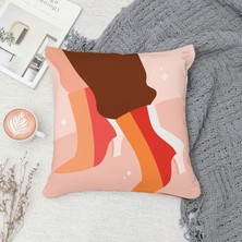 Çift Taraf Baskılı Gizli Di Özel Tasarım Süet Dokulu Kırlent Kılıfı Takımı 54