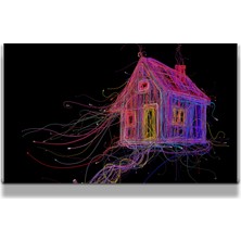 Marsilyan Sanatsal Yapayzeka, Creative Art, 3D Dekoratif Baskı Yatay Cam Tablo 47