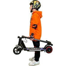 ELECTRONS5 Elektrikli Çocuk Scooter - 130W, LED Işıklı, Amortisörlü (Dizlik ve Dirseklik Hediyeli)