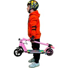 ELECTRONS5 Elektrikli Çocuk Scooter - 130W, LED Işıklı, Amortisörlü (Dizlik ve Dirseklik Hediyeli)