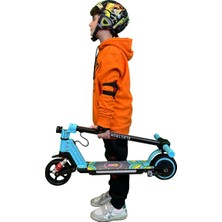 ELECTRONS5 Elektrikli Çocuk Scooter - 130W, LED Işıklı, Amortisörlü (Dizlik ve Dirseklik Hediyeli)