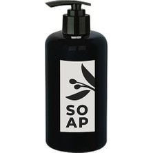 Ozcmax Sıvı Sabunluk Yuvarlak Plastik Pompalı 500 ml - Siyah