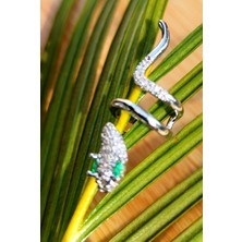 Monalisa Home Lüks Çelik Gümüş Renk Kıkırdak Küpe