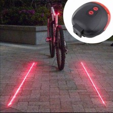 Ozcmax Çok Fonksiyonlu Pilli Bisiklet LED Lazer Işığı Arka Stop Lambası