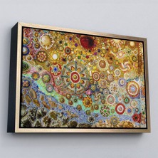 Marsilyan Çerçeveli Sanatsal Mozaik Cam Dekoratif Kanvas Duvar TABLOSU-3463