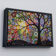 Marsilyan Çerçeveli Sürreal Ağaçtaki Renkler Senfonisi TABLOSU-6645