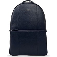 Guard 1923 Model 15.6 Laptop Bölmeli  Deri Sırt Çantası Siyah Renk