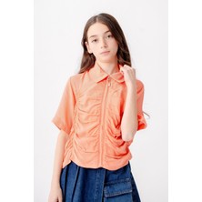 Giyicem Kız Çocuk Büzgülü Gömlek 3165