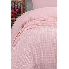 Aura Pike Örtü Tek Kişilik 160 x 230 cm  Yatak Örtüsü Pudrapembe