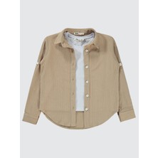 Civil Girls Kız Çocuk Gömlek 6-9 Yaş Açık Bej