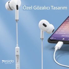 Yesido YH35 1.2m Yüksek Baslı Type-C Kablolu Kulaklık - Beyaz 11