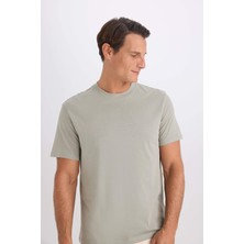 DeFacto %100 Pamuk New Regular Fit Bisiklet Yaka Basic Düz Kısa Kollu Tişört V7699AZ25SP