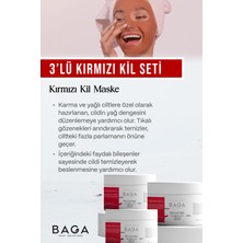 Baga Kırmızı Kil Maske 3'lü