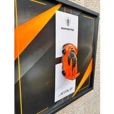 Hot Wheels Çerçeveli 20X20 Ebatlı Model Araç Koenıgsegg Jesko Turuncu