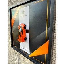 Hot Wheels Çerçeveli 20X20 Ebatlı Model Araç Koenıgsegg Jesko Turuncu