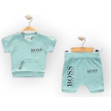 Woops Baby Marka Bossa Desen Interlok Şortlı Ikili Takım  6-24 Ay