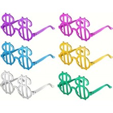 Nessiworld Dolar Şekilli Metalize Parti Gözlüğü 6 Adet