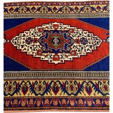 Burak Halı El Dokuma Sıfır Taşpınar Halısı 114 x 200 Lacivert Kiremit Kök Boya
