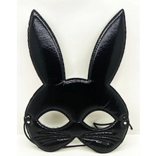 ENG Nessiworld Siyah Renk Kumaş Malzemeden Imal Eva Tavşan Maskesi 19 x 15  cm